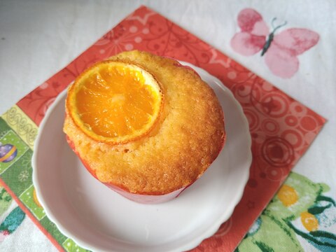 ハロウィンにオレンジのカップケーキ